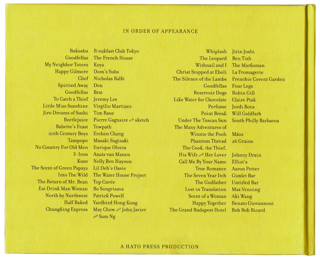 Cooking With Scorsese & Others - The Cookbook