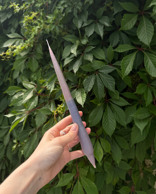 Rovná duhovaná svíčka Hadaikum - Light Blue