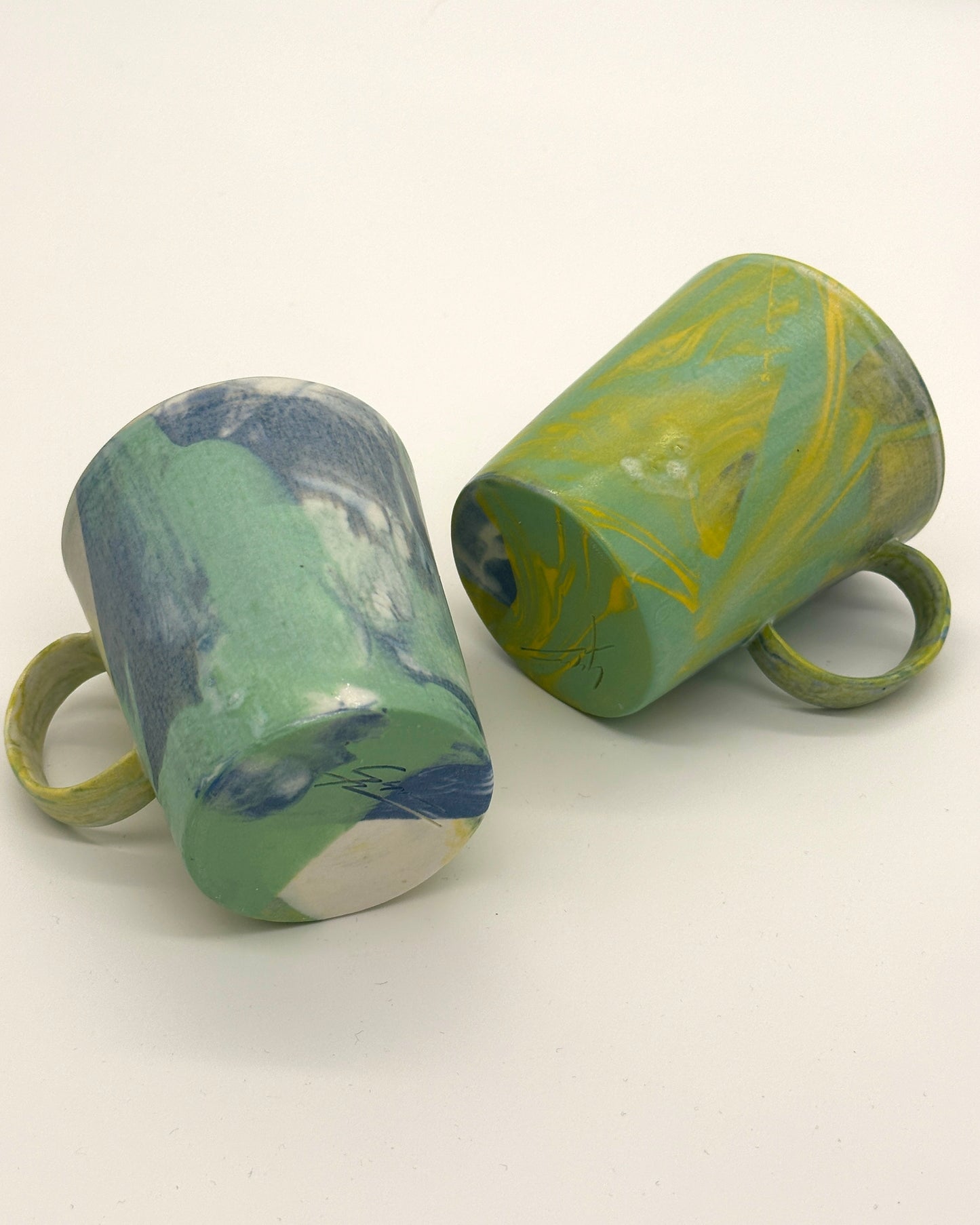 Green Marbled Mug