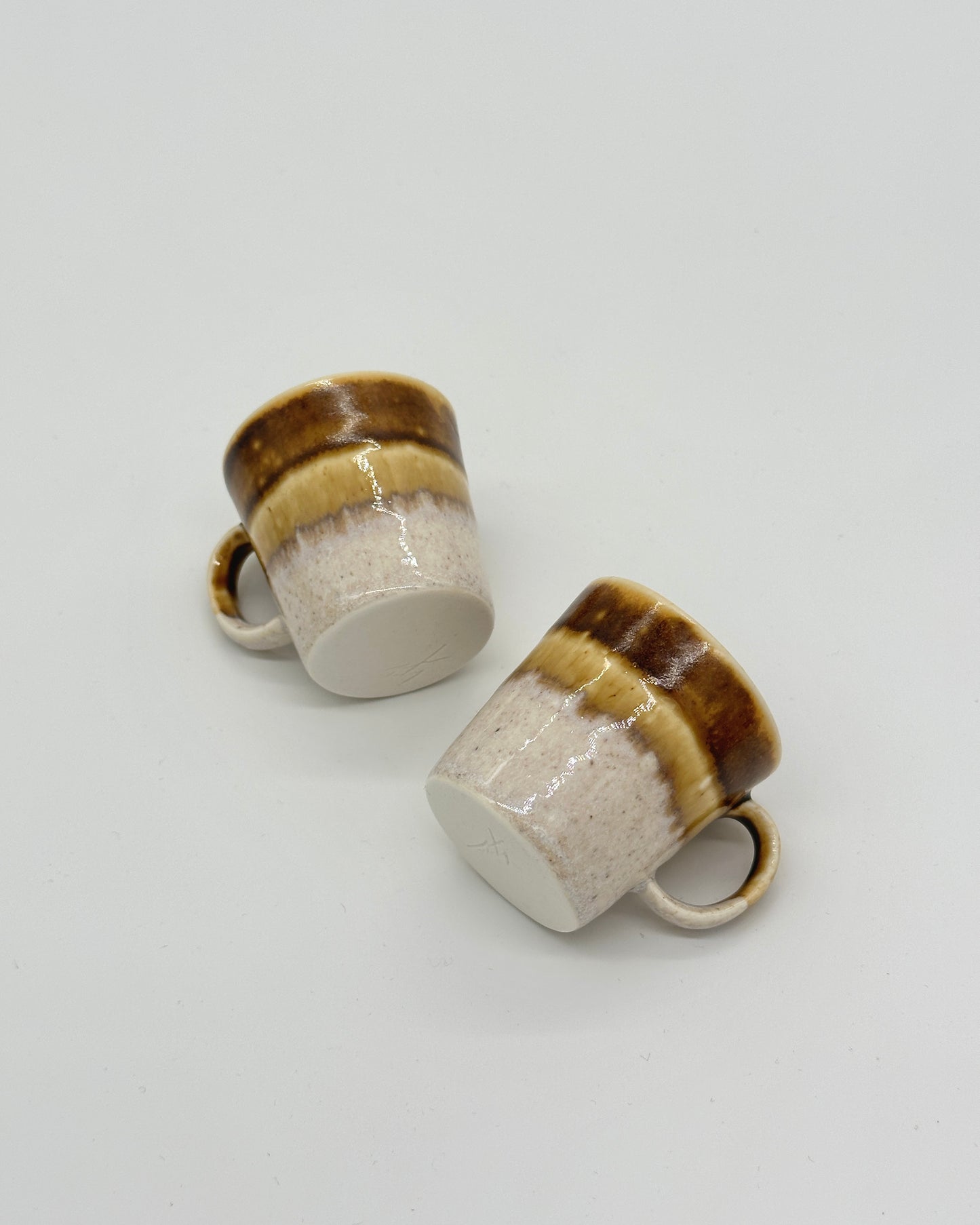 Porcelain Espresso Cup - Brown-Creamy