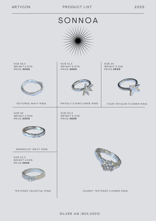 Sonnoa Stříbrný prsten #1 Four-Petaled Flower