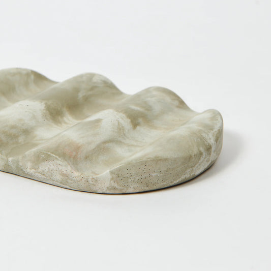 Betonová miska na mýdlo Wavy - Truffle-Powder