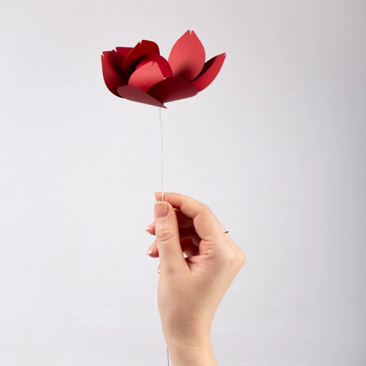 Papírové květinyMagnolie rubínové