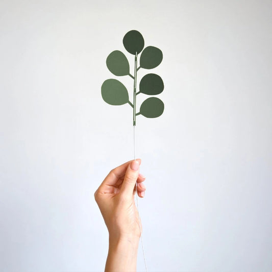 Papírové větvičky eukalyptus mechové