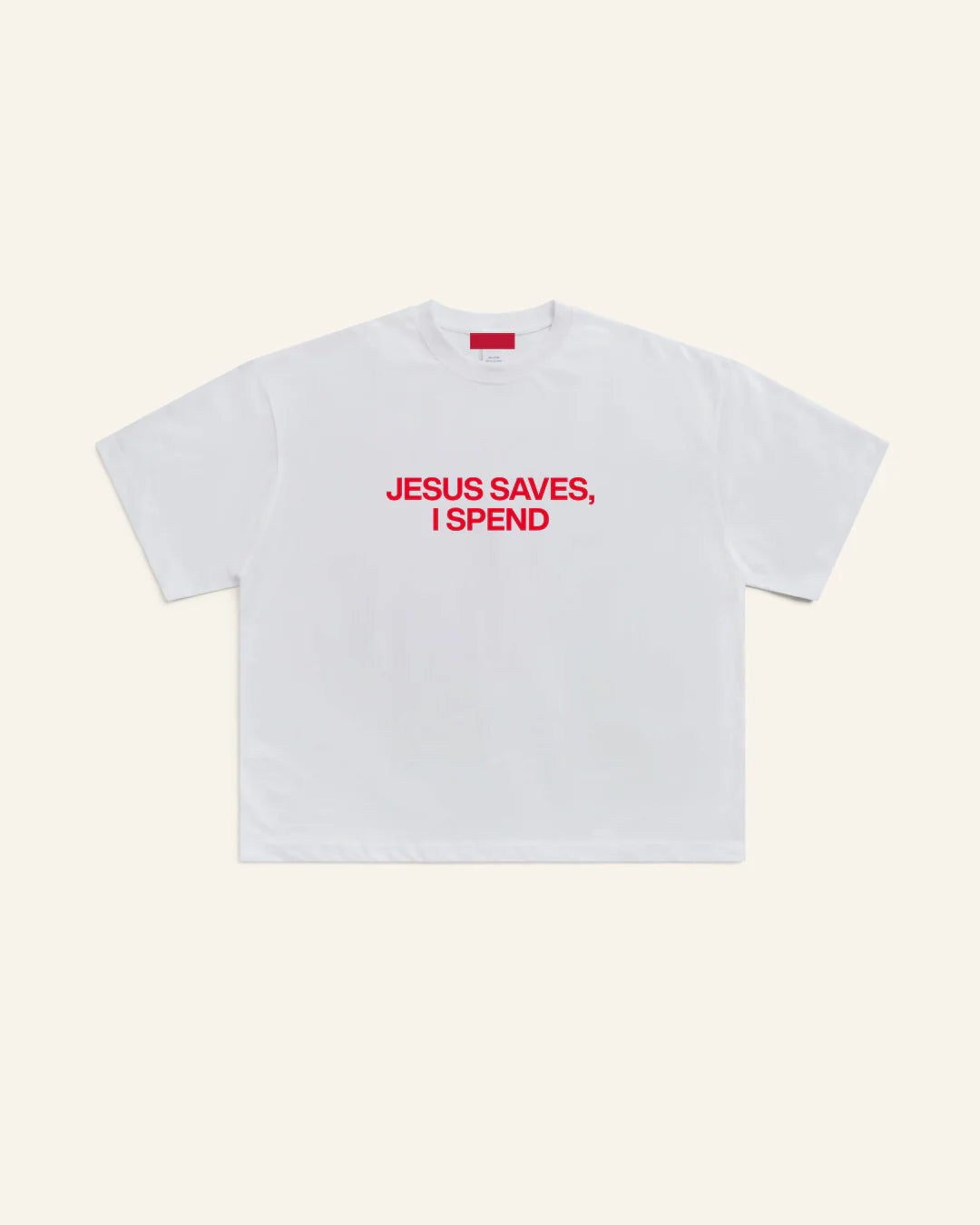 Unisex tee Jesus Saves, I Spend